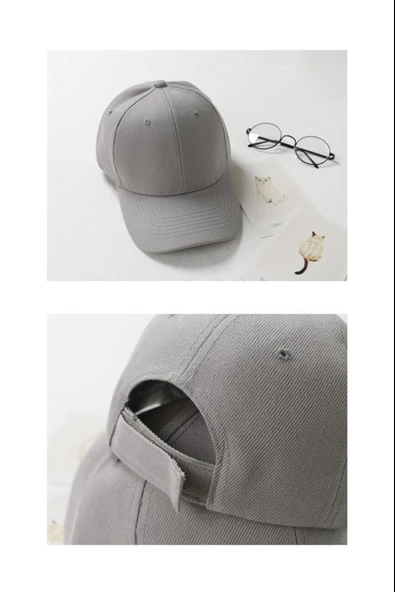Gri Düzrenk Şapka Spor Cap - Resim 5
