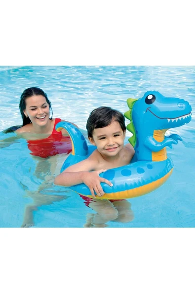 İntex 59221 Dinozor Figürlü Can Simidi 81x58 Cm. (3-6 Yaş) - Resim 2