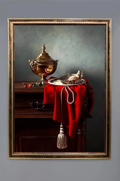 Dijital Kumaş Baskılı Dekoratif Çerçeveli Tablo TBL0008 RENKLİ 50 X 70 ürün görseli 1