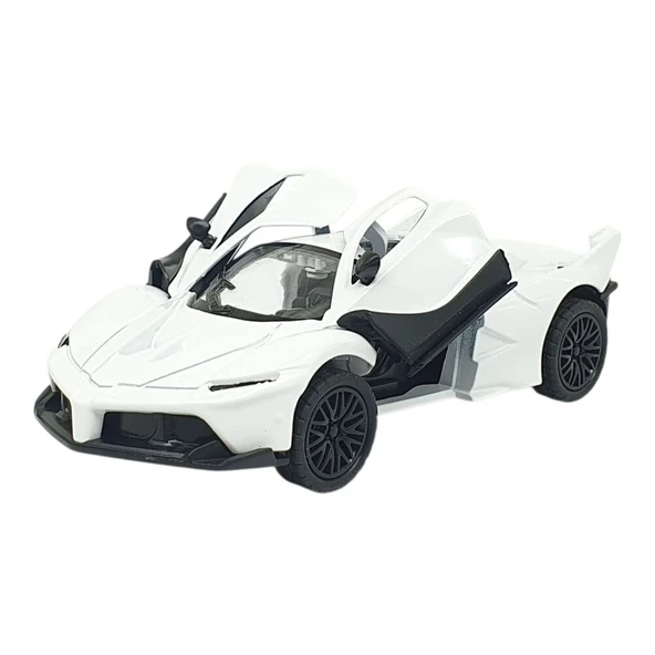 Çek Bırak Metal Arabalar 13 cm - SR2212- Beyaz - 2