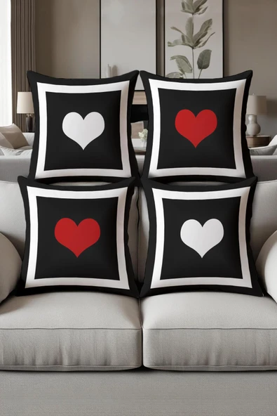 Dijital Baskılı Yumuşak Dokulu 4’lü Kırlent Kılıfı Takımı (43x43 cm) KRL0088 RENKLİ 43 X 43 ürün görseli