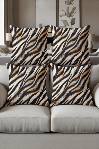 Dijital Baskılı Yumuşak Dokulu 4’lü Kırlent Kılıfı Takımı (43x43 cm) KRL0037 RENKLİ 43 X 43 ürün görseli