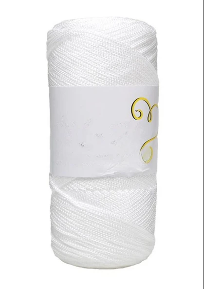 Makrome İpi 3mm Polyester Beyaz ürün görseli 1