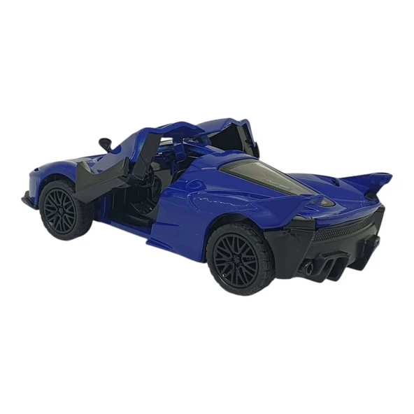 Çek Bırak Metal Arabalar 13 cm - SR2212- Mavi - 3