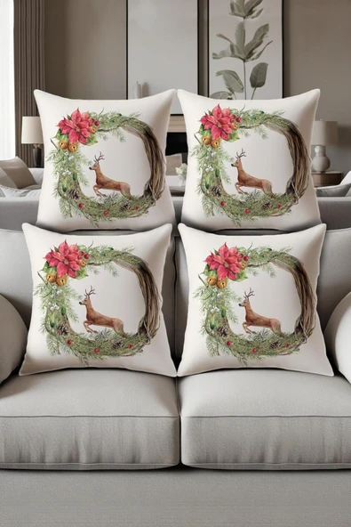 Dijital Baskılı Yumuşak Dokulu 4’lü Kırlent Kılıfı Takımı (43x43 cm) KRL0056 RENKLİ 43 X 43 ürün görseli