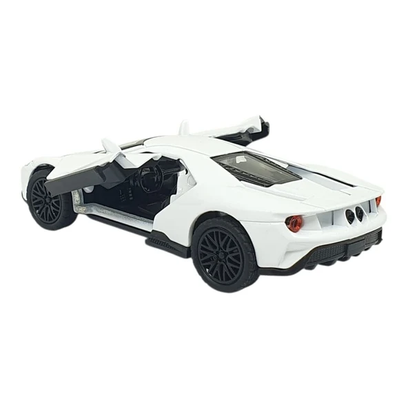 Çek Bırak Metal Arabalar 13 cm - SR2211- Beyaz - 3