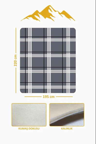 Soft Touch Çift Kişilik Yumuşak Dokulu Modern Konfor Serisi Battaniye YBT0002 RENKLİ 195 X 220 - Resim 3