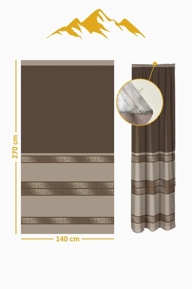 Parlak Saten Mikro Kumaş Çift Kanat Fon Perde Takımı PRD0004 RENKLİ 140 X 270 - Resim 2