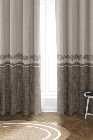 Parlak Saten Mikro Kumaş Çift Kanat Fon Perde Takımı PRD0014 RENKLİ 140 X 270 ürün görseli