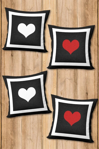 Dijital Baskılı Yumuşak Dokulu 4’lü Kırlent Kılıfı Takımı (43x43 cm) KRL0088 RENKLİ 43 X 43 - Resim 2