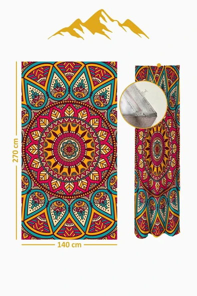 Parlak Saten Mikro Kumaş Çift Kanat Fon Perde Takımı PRD0018 RENKLİ 140 X 270 - Resim 2