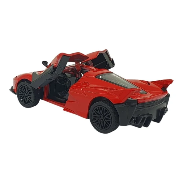 Çek Bırak Metal Arabalar 13 cm - SR2212- Kırmızı - Resim 3