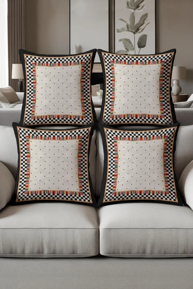 Dijital Baskılı Yumuşak Dokulu 4’lü Kırlent Kılıfı Takımı (43x43 cm) KRL0035 RENKLİ 43 X 43 ürün görseli