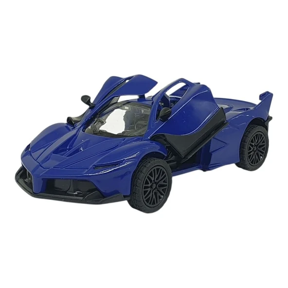 Çek Bırak Metal Arabalar 13 cm - SR2212- Mavi - 2