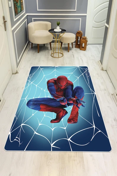 Parlak Kadife Kumaş Dijital Baskı Dot Kaymaz Tabanlı Çocuk ve Genç Odası Halısı H1012 RENKLİ 160 X 230 - Resim 2