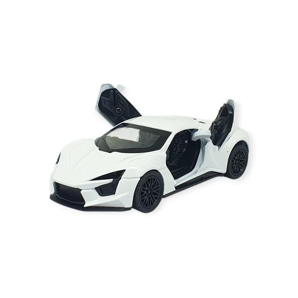 Çek Bırak Metal Arabalar 13 cm - SR2210- Beyaz - 2