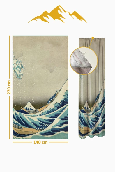 Parlak Saten Mikro Kumaş Çift Kanat Fon Perde Takımı PRD0023 RENKLİ 140 X 270 - Resim 2