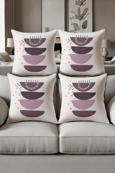 Dijital Baskılı Yumuşak Dokulu 4’lü Kırlent Kılıfı Takımı (43x43 cm) KRL0077 RENKLİ 43 X 43 ürün görseli