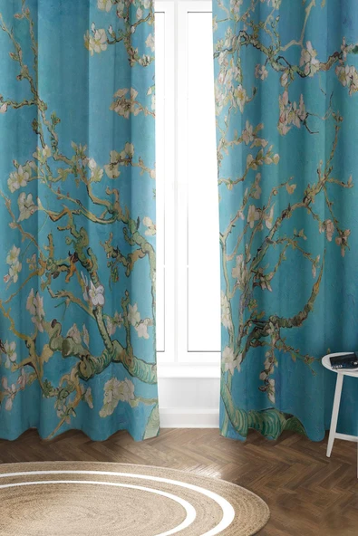 Parlak Saten Mikro Kumaş Çift Kanat Fon Perde Takımı PRD0024 RENKLİ 140 X 270 ürün görseli