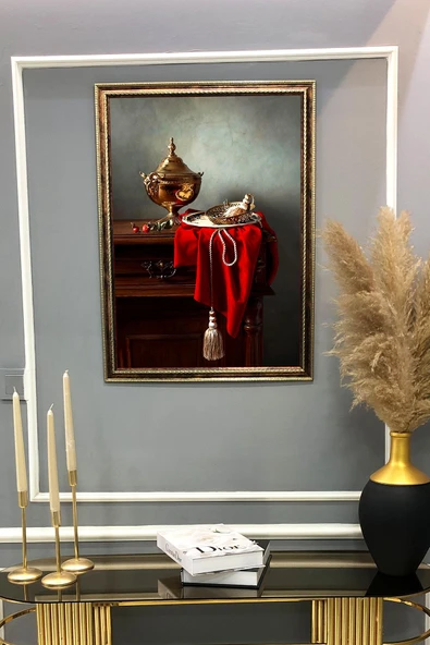 Dijital Kumaş Baskılı Dekoratif Çerçeveli Tablo TBL0008 RENKLİ 50 X 70 - Resim 2