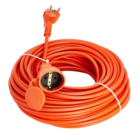 Seyyar Uzatma Kablosu 3x1.5 mm Turuncu Kablo CCA Kablo 10 Metre - Resim 4