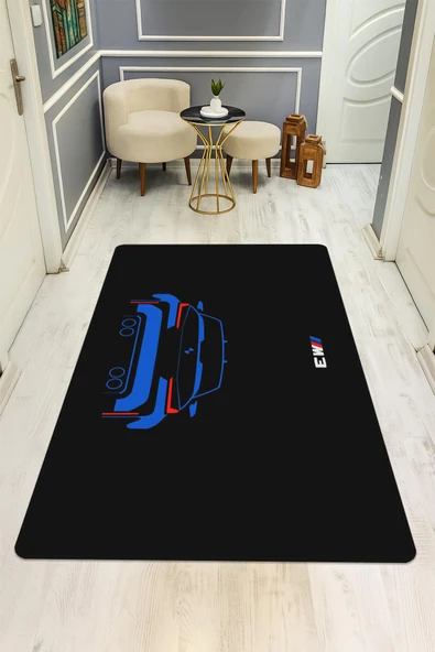 Parlak Kadife Kumaş Dijital Baskı Dot Kaymaz Tabanlı Çocuk ve Genç Odası Halısı H0671 RENKLİ 160 X 230 - Resim 2