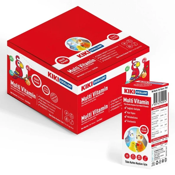Kiki Excellent Kuş Multi Vitamin 25 ml ürün görseli