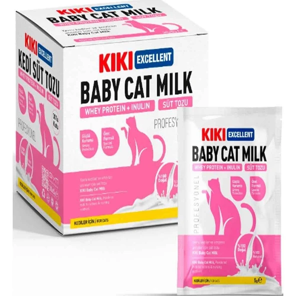 Kiki Excellent Kedi Süt Tozu Sase 5 Gr 10'lu Kutu ürün görseli 1
