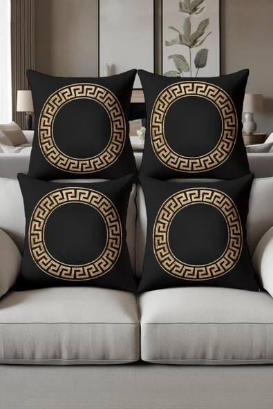 Dijital Baskılı Yumuşak Dokulu 4’lü Kırlent Kılıfı Takımı (43x43 cm) KRL0010 RENKLİ 43 X 43 ürün görseli