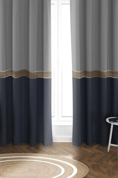 Parlak Saten Mikro Kumaş Çift Kanat Fon Perde Takımı PRD0003 RENKLİ 140 X 270 ürün görseli