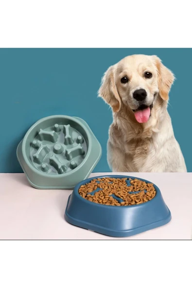 Kedi-köpek Yavaş Yeme Mama Kabı Obezite Önleyici Sindirim Düzenleyici Mama Kabı - Resim 2