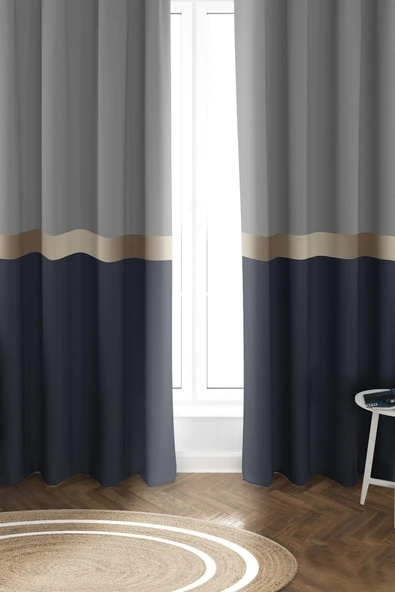 Parlak Saten Mikro Kumaş Çift Kanat Fon Perde Takımı PRD0001 RENKLİ 140 X 270 ürün görseli