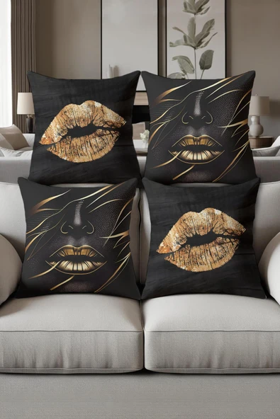 Dijital Baskılı Yumuşak Dokulu 4’lü Kırlent Kılıfı Takımı (43x43 cm) KRL0012 RENKLİ 43 X 43 ürün görseli