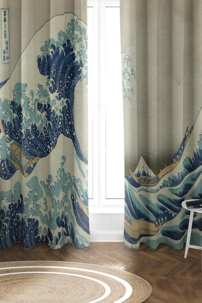 Parlak Saten Mikro Kumaş Çift Kanat Fon Perde Takımı PRD0023 RENKLİ 140 X 270 ürün görseli