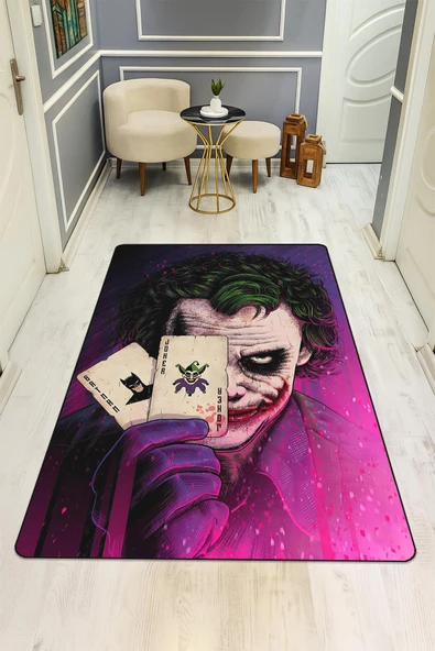 Parlak Kadife Kumaş Dijital Baskı Dot Kaymaz Tabanlı Çocuk ve Genç Odası Halısı H0525 RENKLİ 180 X 280 - Resim 2