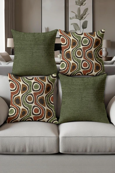 Dijital Baskılı Yumuşak Dokulu 4’lü Kırlent Kılıfı Takımı (43x43 cm) KRL0084 RENKLİ 43 X 43 ürün görseli