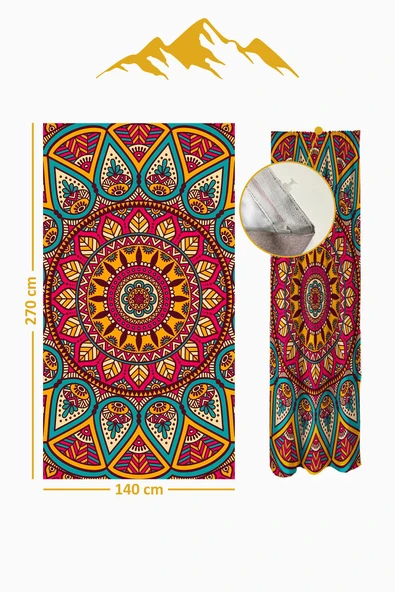 Parlak Saten Mikro Kumaş Çift Kanat Fon Perde Takımı PRD0018 RENKLİ 140 X 270 - Resim 2