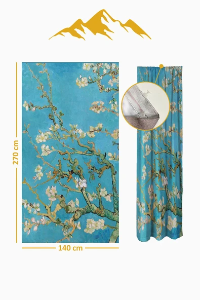 Parlak Saten Mikro Kumaş Çift Kanat Fon Perde Takımı PRD0024 RENKLİ 140 X 270 - Resim 3