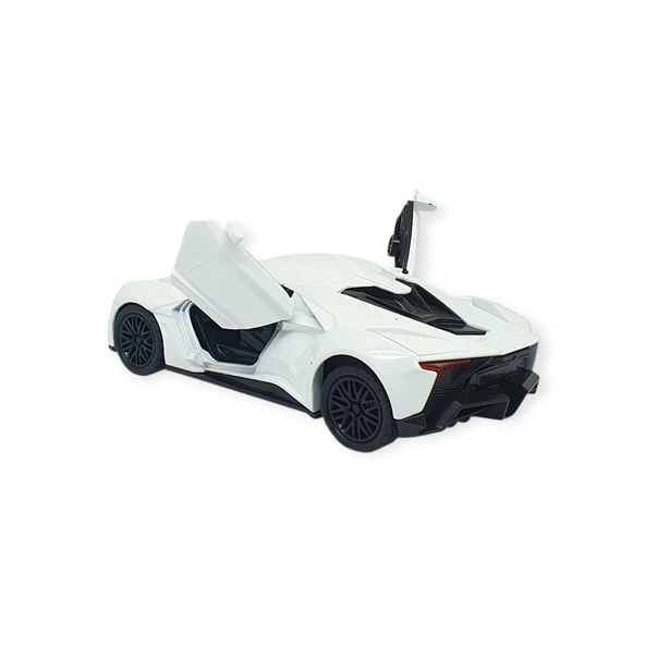Çek Bırak Metal Arabalar 13 cm - SR2210- Beyaz - 3