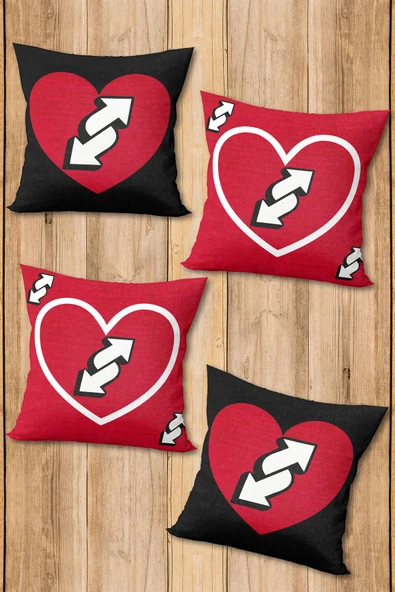 Dijital Baskılı Yumuşak Dokulu 4’lü Kırlent Kılıfı Takımı (43x43 cm) KRL0089 RENKLİ 43 X 43 - Resim 2