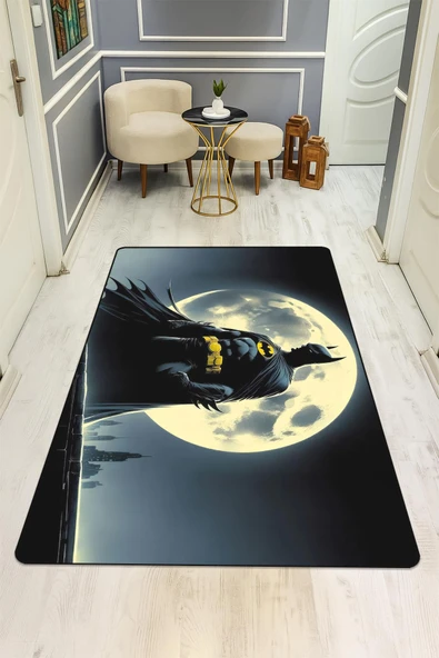 Parlak Kadife Kumaş Dijital Baskı Dot Kaymaz Tabanlı Çocuk ve Genç Odası Halısı H0570 RENKLİ 140 X 200 - Resim 2