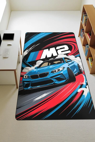 Parlak Kadife Kumaş Dijital Baskı Dot Kaymaz Tabanlı Çocuk ve Genç Odası Halısı H0672 RENKLİ 80 X 200 ürün görseli