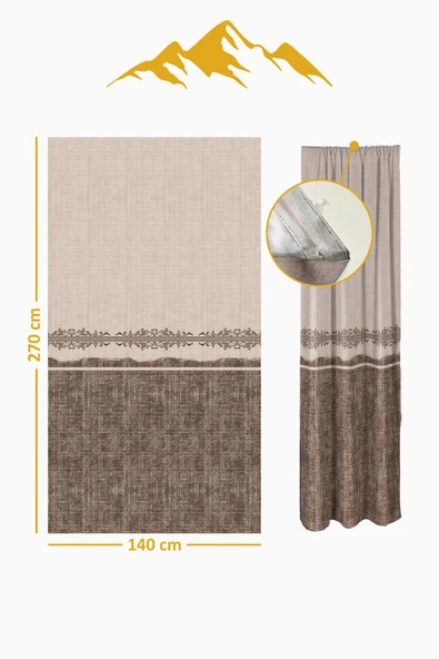 Parlak Saten Mikro Kumaş Çift Kanat Fon Perde Takımı PRD0014 RENKLİ 140 X 270 - Resim 2