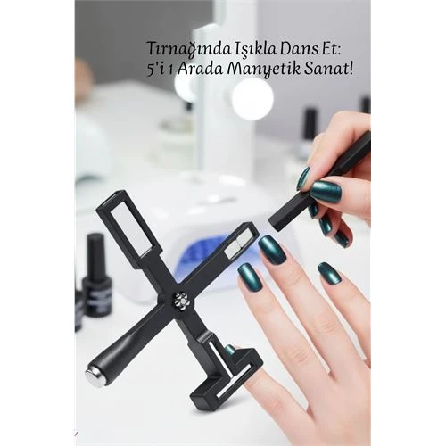 5 Etkili Cat Eye Oje Mıknatısı Seti - Profesyonel Kedi Gözü Manyetik Jel Oje Tasarım Aracı ürün görseli