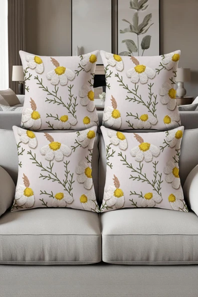 Dijital Baskılı Yumuşak Dokulu 4’lü Kırlent Kılıfı Takımı (43x43 cm) KRL0081 RENKLİ 43 X 43 ürün görseli