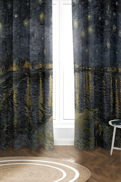 Parlak Saten Mikro Kumaş Çift Kanat Fon Perde Takımı PRD0027 RENKLİ 140 X 270 ürün görseli