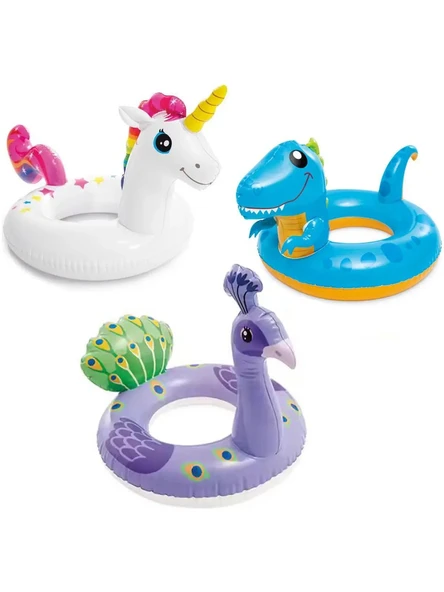 Wet Set Collectıon Dinazor Figürlü Çocuk Havuz Deniz Simidi 58 Cm 3-6 Yaş - Resim 3