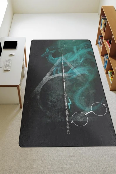 Parlak Kadife Kumaş Dijital Baskı Dot Kaymaz Tabanlı Çocuk ve Genç Odası Halısı H1047 RENKLİ 160 X 230 ürün görseli