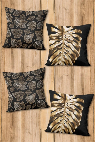 Dijital Baskılı Yumuşak Dokulu 4’lü Kırlent Kılıfı Takımı (43x43 cm) KRL0008 RENKLİ 43 X 43 - Resim 2