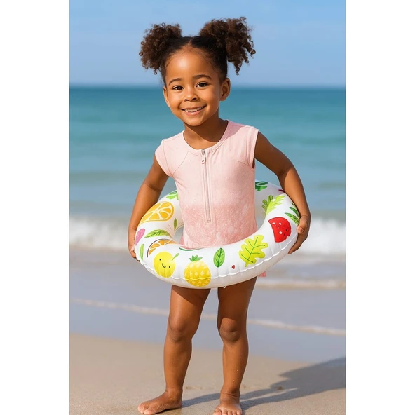 Intex 6-10 Yaş 61 cm Balık Baskılı Simit Şişme Havuz ve Deniz Yüzme Simidi Çocuk Can Simidi ürün görseli 1